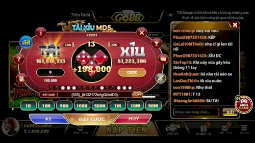 Tổng hợp thông tin về tựa game tài xỉu MD5 Go88